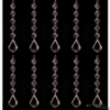Picture of Crystal Bead Hanger 5-Beads and Faceted Pear Pendant  Set/10  | 6"Long | Item No. 20266