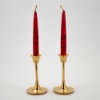 Picture of Brass Candle Holders Contemporary Design Set/2  | 2.75"D x5"H |  Item No. 99012