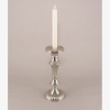 Picture of Nickel Plated Aluminum Candle Holder Round for Pillar or Taper Candle Set/2  | 4.25"Dx10"H |  Item No. 51103