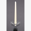 Picture of Crystal Candle Holders Contemporary Square with Black Stem Set/2  | 4"Base x 8"High |  Item No. 20256