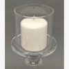 Picture of Clear Glass Candle Holder For Pillar or Taper Candle Set/2  | 5"Dx13.75"H |  Item No. 10002