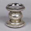 Picture of Silver  Candle Holder Mercury Glass for Pillar Candles Random Brown Spots Set/2 | 4"Dx6"H | Item No. 16063