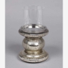 Picture of Silver  Candle Holder Mercury Glass for Pillar Candles Random Brown Spots Set/2 | 4"Dx6"H | Item No. 16063