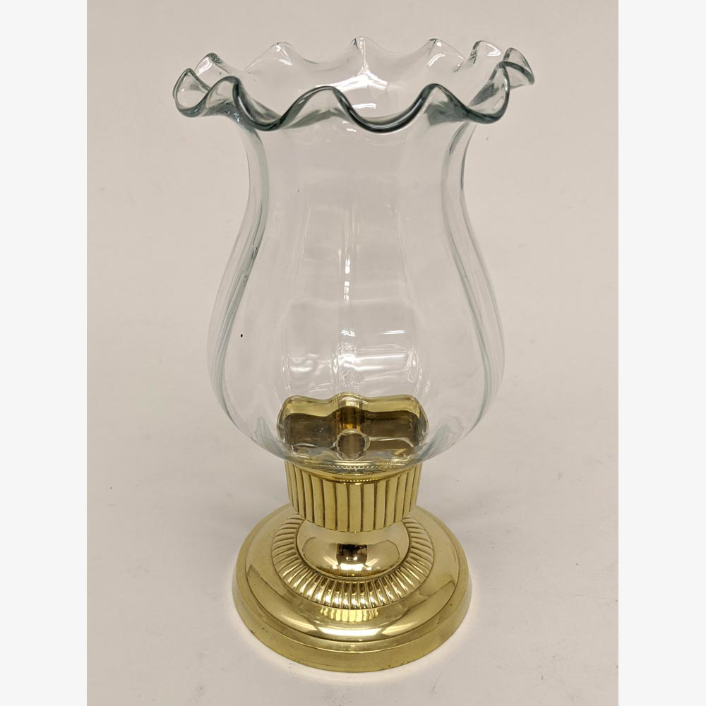 Brass Candle Holder with Glass Shade 99537,Uniquely Yours. Transform