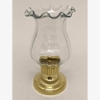 Picture of Brass Candle Holder  with Wavy Top Clear Glass Shade Set/2 | 4.5"Dx8"H |  Item No. 99537
