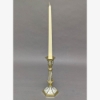 Picture of Brass Candle Holder Hexagonal with Mother Of Pearl Inlay  Set/2  | 3"Wx8"H |  Item No. 03627