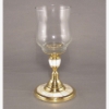Picture of Brass Candle Holders with Mother Of Pearl Inlay Set/2 | 3.75"Dx4"H |  Item No. 03641