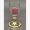 Picture of Brass Candle Holder with Mother Of Pearl Inlay Set/2  | 3.75"Dx3.5"H |  Item No. 03699