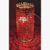 Picture of Red Vase Mosaic Glass Cylinder with Diamond Shape Red & Mirror Chips | 5"Dx10"H | Item No. 22213