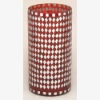 Picture of Red Vase Mosaic Glass Cylinder with Diamond Shape Red & Mirror Chips Set/2 | 4"Dx8"H | Item No. 22214