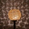 Picture of Antique Gold Crystal Bead Ball Votive Candle Holder | 7"D x 27.5"H |  Item No. 16146