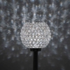 Picture of Nickel Plated Crystal Bead Ball Votive Candle Holder | 7"D x 27.5"H |  Item No. 16166