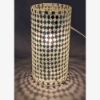 Picture of Silver Vase Mosaic Glass Cylinder with Diamond Shape Clear & Mirror Chips | 5"Dx10"H | Item No. 23213