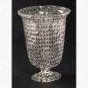 Picture of Silver Vase Mosaic Glass Cache with Diamond Shape Clear & Mirror Chips | 9"Dx12"H | Item No. 23221