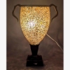 Picture of Gold Vase Mosaic Glass Cone Metal Base with Handles  | 8"Dx16.5"H |  Item No. 66131