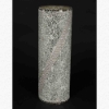 Picture of Silver Vase Mosaic Glass Cylinder with Pearl Beads Centerpiece | 6.25"Dx18"H | Item No. 24411
