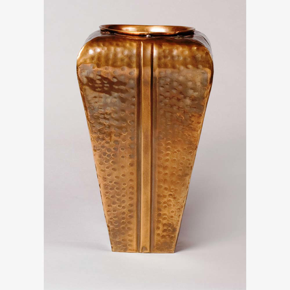 Antique Gold Hammered Rectangular Vase 13"H 37273,Uniquely Yours