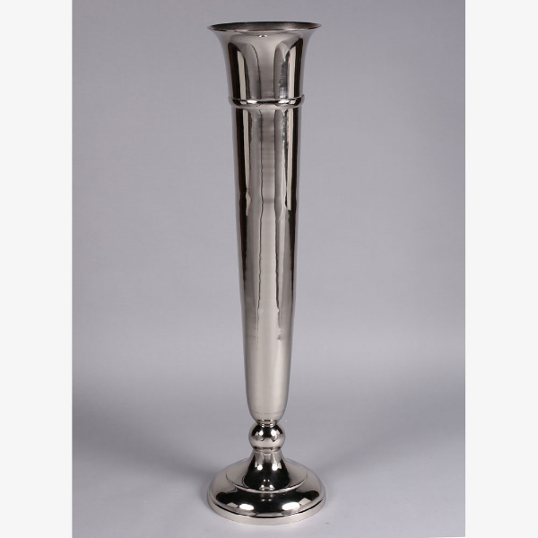Picture of Polished Aluminum Trumpet Vase Floral Centerpiece | 12"Dx47"H |  Item No. 22232