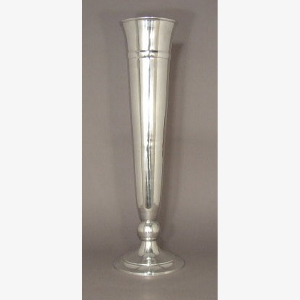 Picture of Polished Aluminum Trumpet Vase Floral Centerpiece AS IS| 7"Dx30"H |  Item No. 22200X