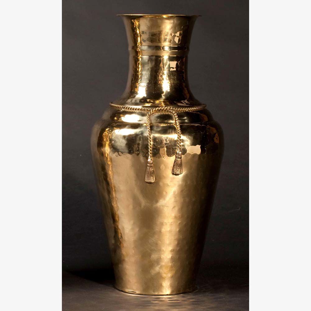Brass Vase with a Rope Tie 18"H 03552,Uniquely Yours. Transform your