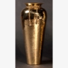 Picture of Brass Vase Tapered Hammered with Rope Tie Centerpiece | 8"Dx17"H |  Item No. 05037