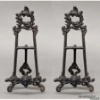 Picture of Bronze Finish on Brass Easels with Hinged Support Leg Set/2 | 5"Wx12"H |  Item No. 76649