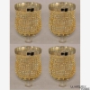 Picture of Peg Votive Candle Holder Gold Rhinestone Set of 4  |3"Dx4.25"H|  Item No.20122