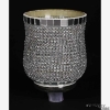 Picture of Peg Votive Candle Holder Rhinestone Silver  Set of 2  | 3.75"Dx5"H |  Item No.20123