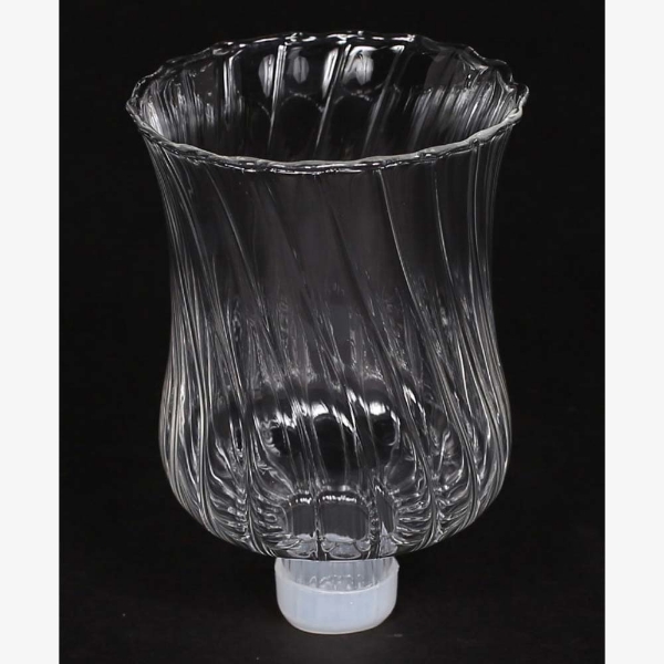 Picture of Clear Glass Peg Votive Candle Holder Swirl Pattern Set of 3 |2.5"Dx4"H| Item No.02287