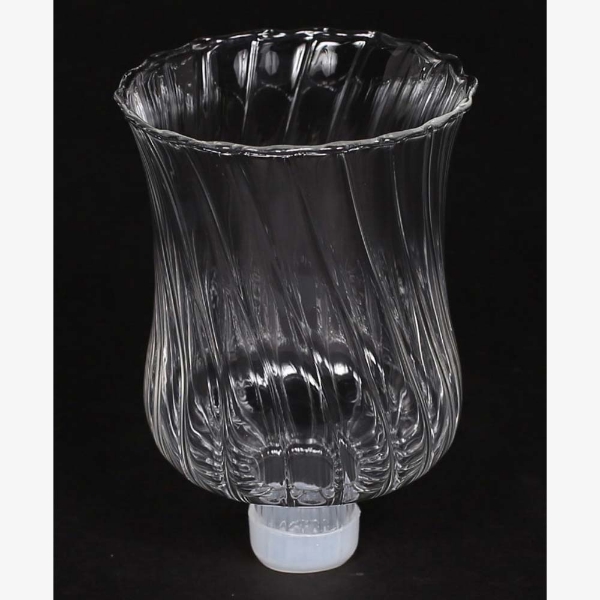 Picture of SOLD Clear Glass Peg Votive Candle Holder Swirl Pattern Set of 3 |2.5"Dx4"H| Item No.02287