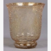 Picture of Set/4 Votive Candle Holder Crackle Glass Gold   |3"Dx3.5"H|  Item No.16157