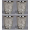 Picture of Votive Candle Holder Silver Crackle Glass Set of 4 | 3"Dx3.5"H |  Item No. 16171