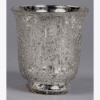 Picture of Set/4 Votive Candle Holder Silver Crackle Glass  | 3"Dx3.5"H |  Item No. 16171
