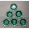 Picture of Votive Candle Holder Green Glass Daisy Set of 6  |4"Dx1.75"H|  Item No. 28404