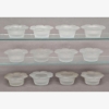 Picture of Set/36  Votive Candle Holder Frosted Glass Daisy for T-Lite  |3.25"Dx1.25"H| Item No. 40202