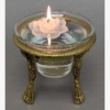Picture of Brass Angel Stand with Clear Glass Votive Holder Set of 2  I5.00"D x 5.50"HI   Item No.20145