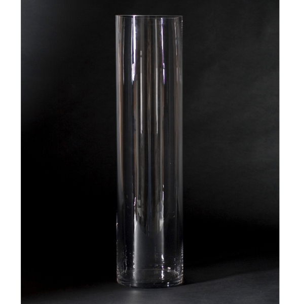 Picture of Clear Glass  Vase Cylinder Round  Centerpiece | 6"Dx24"H |  Item No. 18112