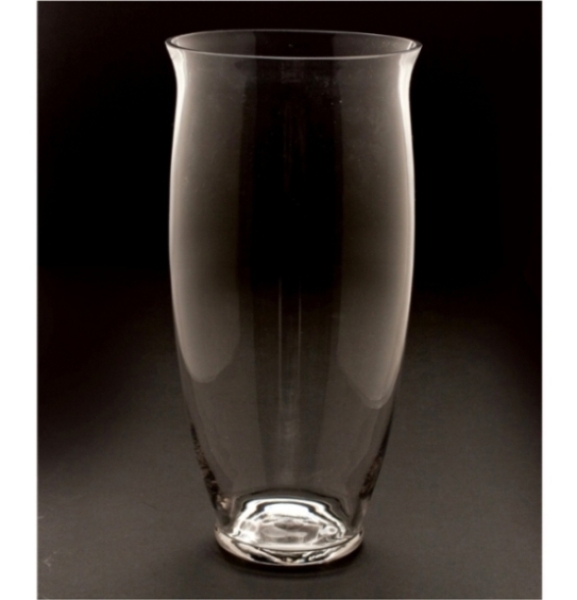 Picture of Clear Glass Vase Cone Shape with Base  | 6"Dx13"H | Item No. 18107