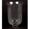Picture of Clear Glass Hurricane Shade Mesh Cut for Candle Holders  Set/2 | 6.5"Dx10"H |  Item No. 20140
