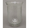 Picture of Clear Glass Hurricane Shade Mesh Cut for Candle Holders  Set/2 | 6.5"Dx10"H |  Item No. 20140 Rim Chipped