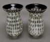 Picture of Silver Mosaic Glass Hurricane Shade For Candle Holders or Candelabras Set/2  | 5"Dx7.5"H |   Item No. 20167