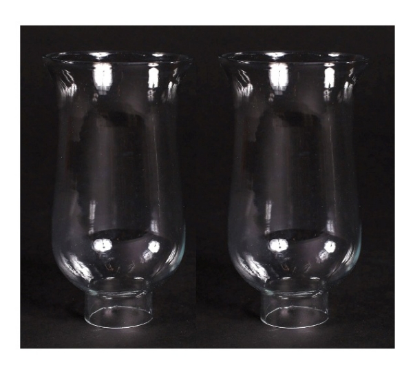 Picture of Clear Glass Hurricane Shade for Candle Holders or Candelabras Set/2 | 3.5"Dx6.5"H |  Item No. 20341