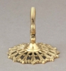 Picture of Brass Card Holder Fleur-de-lis on Round Filigree Base Set/4 | 3.5"Dx12"H |  Item No. 99603