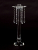 Picture of Crystal Candle Holder with 6-Bead Hangers  Set/2  |4"Diax14"High |  Item No. 20281