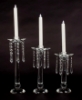 Picture of Crystal Candle Holder with 6 Bead Hangers Set/2  | 4"Diax10"High |  Item No. 20283