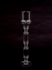 Picture of Crystal Candle Holder- Faceted Cylinder Stem for Pillar Or Taper Candle Set/2  | 5.5"Diax22"High |  Item No. 20225