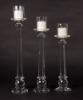 Picture of Crystal Candle Holder Contemporary Octagonal Base Set/2  | 5.5"Diax18"High |  Item No. 20303