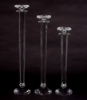 Picture of Crystal Candle Holder with Clear Glass Shade Multifaceted Stem Set/2  | 4.75"Diax22"High |  Item No. 20306