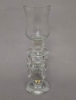 Picture of Crystal Candle Holder Faceted with 4- Hanging Crystal Beads Set/3  | 6"-7"-8"High | Item No. 20287