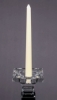 Picture of Crystal Candle Holders Contemporary Square with Black Stem Set/2  | 4.5"Base x 18"High |  Item No. 20253